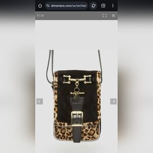 *NWT* Dr. Martens Leopard Print Hair-On Vertical Crossbody Camera Bag